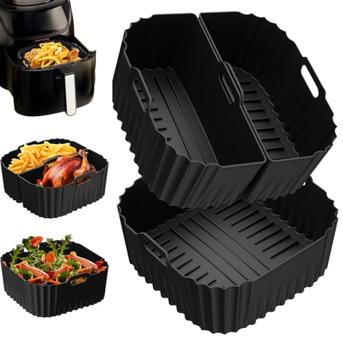 Airfryer Silikonform Heißluftfritteuse, Airfryer Zubehör für Russell Hobbs Heißluftfritteuse XXL 8L/8,3L, Heissluftfritteuse Zubehör Wiederverwendbar anstelle Backpapier Airfryer Silikonform Heißluftfritteuse, Airfryer Zubehör für Russell Hobbs Heißluftfritteuse XXL 8L/8,3L, Heissluftfritteuse Zubehör Wiederverwendbar anstelle Backpapier von HLEIUKT