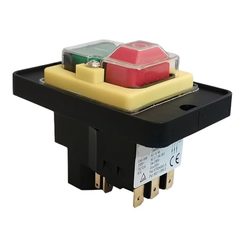 7Pin Electromagnetic Push Button Switch, KJD18, ON OFF AC 230V 15(12) A 5E4 CE von HLFLBAVATW