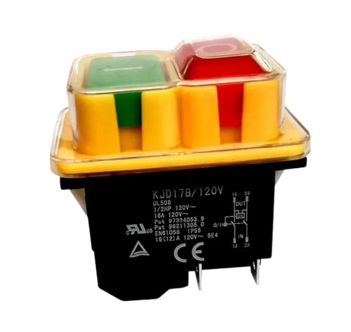 Electromagnetic Pushbutton Switch, KJD17B/120V 16A 4 Pin Industrial Waterproof, Power On Off Push Button Switches Electromagnetic Pushbutton Switch, KJD17B/120V 16A 4 Pin Industrial Waterproof, Power On Off Push Button Switches von HLFLBAVATW