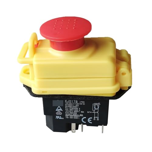 Electromagnetic Pushbutton Switches, Waterproof Emergency Stop Button Switch 16(12) A 10(8) A 250V 2HP 16A 220-240V KJD17B(KJD17B-GF-5P) von HLFLBAVATW