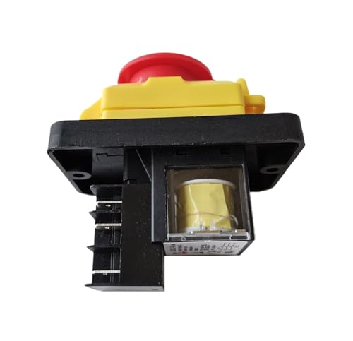 Electromagnetic Switch, KJD12-14 6Pins Emergency Stop Pushbutton Switches For Electrical Carpentry Tools 16A AC 220-240V von HLFLBAVATW