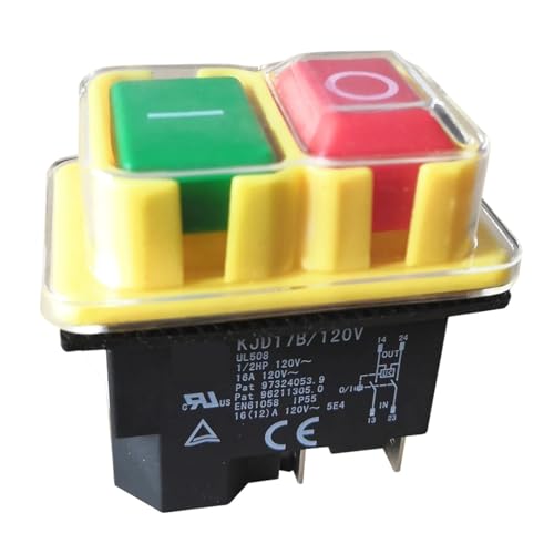 Waterproof Industrial Pushbutton Switches, KJD17B/120V 4Pin 120V 16A 1/2HP, Electromagnetic Push Button Switch von HLFLBAVATW