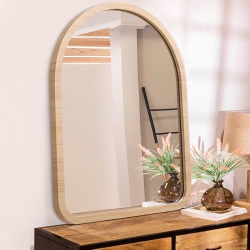 HLFMVWE Gewölbter Spiegel für Badezimmer Eitelkeitsspiegel oder Wanddekor Bogen Spiegel Holzrahmen Wandspiegel für Badezimmer Wohnzimmer Schlafzimmer Eingangsbereich 45 x 65 cm HLFMVWE Gewölbter Spiegel für Badezimmer Eitelkeitsspiegel oder Wanddekor Bogen Spiegel Holzrahmen Wandspiegel für Badezimmer Wohnzimmer Schlafzimmer Eingangsbereich 45 x 65 cm von HLFMVWE