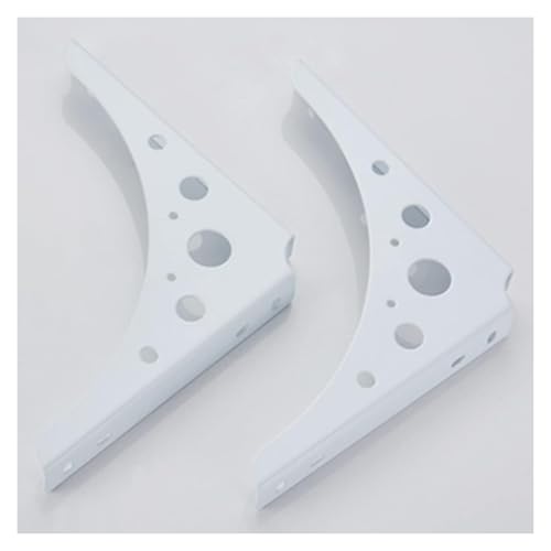 2 Stück multifunktionale Regalhalterung aus Metall, robuste dekorative Regalstützen, zur Wandmontage, schwimmende Hardware-Halterungen, weiß(250mm/9.8in) von HLHLH