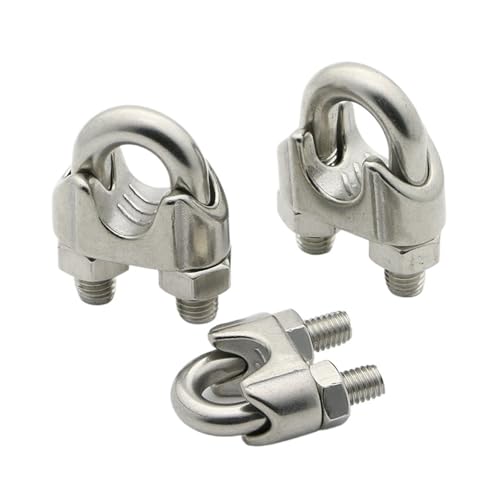 304 Edelstahl Drahtseilklemmen U-Typ Klemme Drahtseilklemme Kabelschrauben Rigging Hardware M2 3 4 5 6 8 10 12 14 16 18(M6 (1PCS)) von HLHLH