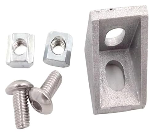 Aluminium 2020 Ecke, 1 Satz 2020 Eckwinkel Aluminium 20 x 20 x 17 Verbindungshalterung Befestigung mit Gleitmutter T-Mutter M5 M5-10MM Aluminium 2020 Ecke, 1 Satz 2020 Eckwinkel Aluminium 20 x 20 x 17 Verbindungshalterung Befestigung mit Gleitmutter T-Mutter M5 M5-10MM von HLHLH