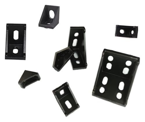 Eckhalterung for Aluminiumprofile, rechtwinklige Verbindungshalterung for Extrusionsprofile der Serien 2020, 3030 und 4040(Noir,10PCS 2020) von HLHLH