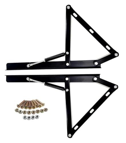 HLHLH 2 Stück Hydraulikstange for Bett, Gasfeder-Bett-Lagerlift-Kit, Gasfedern for schwere Bettkästen(90cm/35.4in) von HLHLH
