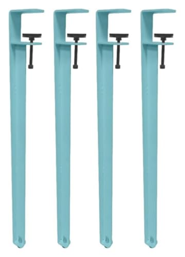 HLHLH Tischbeine mit Metallklemme for Couchtisch und Bar, F-förmiger Esstischfuß mit Bodenschonern, verstellbar und ohne Stanzen(Sky Blue,71cm(27.9in)) von HLHLH