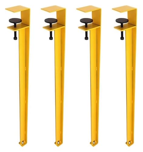 HLHLH Verstellbare Möbelbeine in F-Form, 71 cm, for Anklipsen von Tischbeinen for Arbeitstische, Couchtische, Stehtische(Yellow,4pcs) von HLHLH