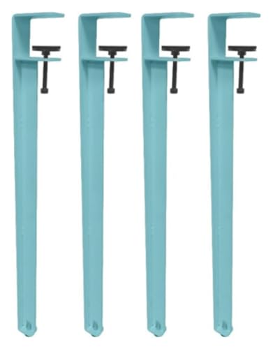 HLHLH Verstellbare Tischbeine aus Metall for DIY-Couchtische, mit Schutzpolster und Inbusschlüssel, F-förmiges Design, einfache Installation, kein Bohren erforderlich(Blue,40cm) von HLHLH