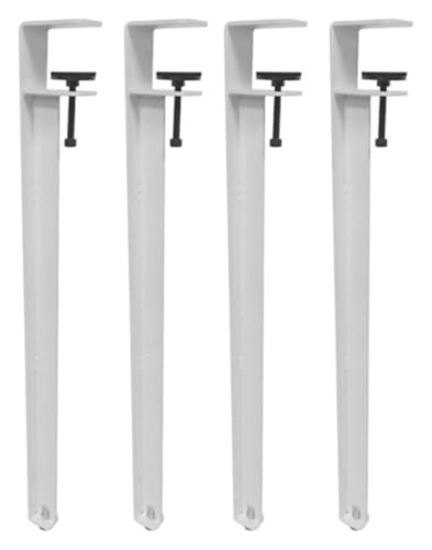 HLHLH Verstellbare Tischbeine aus Metall for DIY-Couchtische, mit Schutzpolster und Inbusschlüssel, F-förmiges Design, einfache Installation, kein Bohren erforderlich(White,71cm) von HLHLH