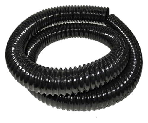 Schwarzer PU-Staubsammelschlauch, 170 mm Innendurchmesser, 1 m Länge, flexibler transparenter Vakuumschlauch for industrielle Staubabsaugung(1.2mm) von HLHLH