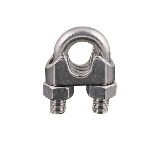 U-Typ-Klemme Drahtseilklemmen Klemme U-förmige Stahldrahtseilklemme Kabelbolzen Rigging-Hardwareklemmen 304 Edelstahl(M6 (3PCS)) von HLHLH
