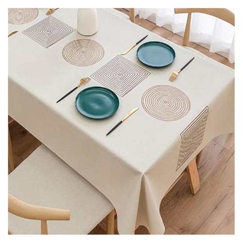wasserdichte Tischdecke Home Rechteckige Tischdecken for Tisch PVC Tischdecke Partydekoration wasserdichte Tischabdeckung(02,140x140cm(55x55inch)) von HLHLH