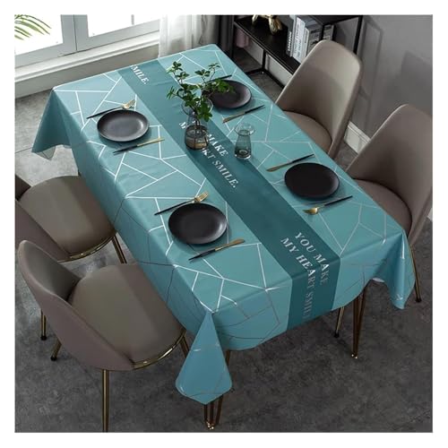 wasserdichte Tischdecke Modern Dark Series Printing Wasserdichter Tisch Hochzeitsdekoration Rechteckige Couchtische Abdeckung Picknickdecke(Zbq8370 (3),140180cm) von HLHLH