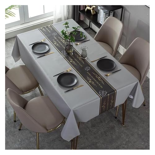 wasserdichte Tischdecke Modern Dark Series Printing Wasserdichter Tisch Hochzeitsdekoration Rechteckige Couchtische Abdeckung Picknickdecke(Zbq8370 (6),4070cm) von HLHLH