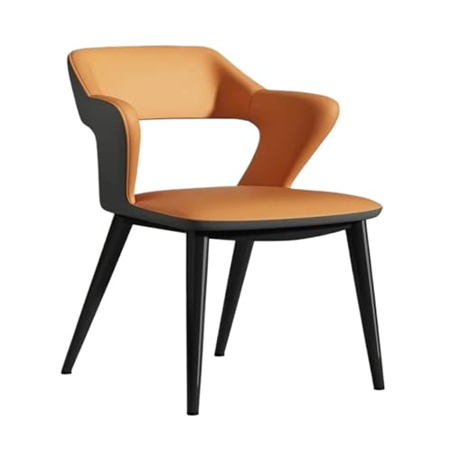 HLHLOP777 Esszimmerstühle Esszimmerstühle, moderner gepolsterter Esszimmer-/Küchen-Beistellstuhl mit Metallbeinen for Zuhause/Wohnzimmer/Schlafzimmer/Büro Esszimmerstuhl-Set(Orange) von HLHLOP777