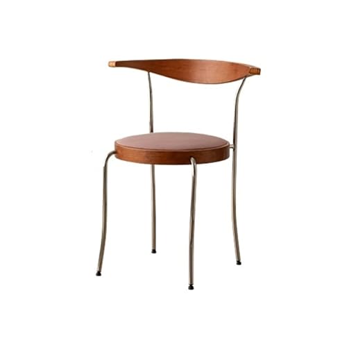 HLHLOP777 Esszimmerstühle Stapelbarer Esszimmerstuhl, Esszimmerstühle Mid Century Modern Leisure Gepolsterte Metallbeine for Küche und Wohnzimmer Esszimmerstuhl-Set(Red) von HLHLOP777