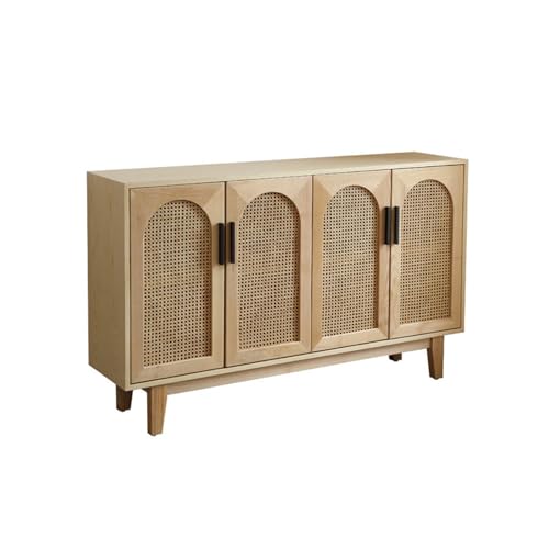 HLHLOP777 Lagerschrank Massives Rattan Sideboard Home Wohnzimmer Log Storage Schrank Moderner Eingangsschrank Sideboard Buffetschrank von HLHLOP777