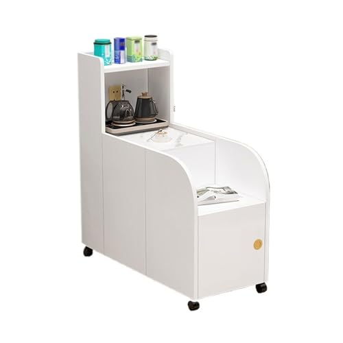 HLHLOP777 Lagerschrank Sofa Sideboard Abnehmbare Sideboard Wohnzimmer Einfache Moderne Ecke Kleine Couchtisch Lagerschrank(Weiß,80x40x100cm) von HLHLOP777
