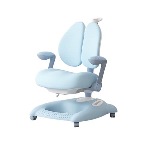 HLHLOP777 Schreibtische und Stühle Kinder-Studienstuhl, Schreibstuhl, höhenverstellbarer Studienstuhl, spezieller Computerstuhl for Jungen und Mädchen Arbeitszimmerstühle(Blue) von HLHLOP777