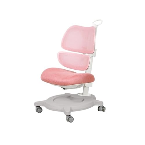 HLHLOP777 Schreibtische und Stühle Kinder-Studienstuhl, platzsparender Lift-Lendenschutzstuhl, korrekte Sitzhaltung, sitzender Student, Schreibcomputerstuhl Arbeitszimmerstühle(Pink) von HLHLOP777