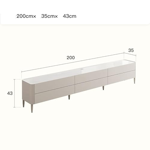 HLHLOP777 TV-Ständer TV-Schrank, Couchtisch-Kombination, minimalistischer cremefarbener Aufbewahrungsschrank vom Boden bis zur Decke Fernsehständer(Color:A) von HLHLOP777