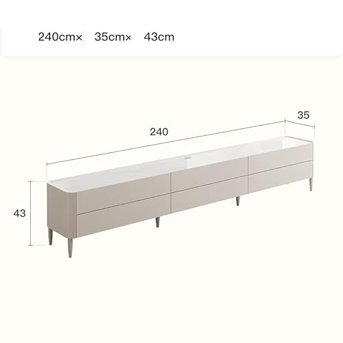 HLHLOP777 TV-Ständer TV-Schrank, Couchtisch-Kombination, minimalistischer cremefarbener Aufbewahrungsschrank vom Boden bis zur Decke Fernsehständer(Color:B) von HLHLOP777