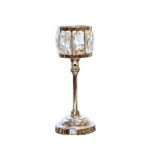Kerzenleuchter Einfache Eisen Glas Leuchter Moderne Tisch Dekoration Ornamente Kerzenhalter Geschenk Kerzenhalter(Silver,Mittel) von HLHLOP777