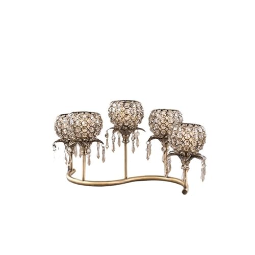 Kerzenleuchter Europäischer Kristallleuchter Retro Luxus Kerzenhalter Ornamente for Wohnzimmer, Hotel, Hochzeit Kerzenhalter(Bronze) von HLHLOP777