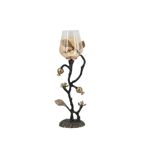 Kerzenleuchter Hause Kreative Leuchter Ornamente Retro Tisch Dekoration Metall Glas Kerzenhalter Kerzenhalter(Groß) von HLHLOP777