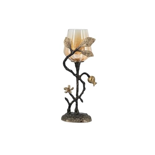 Kerzenleuchter Hause Kreative Leuchter Ornamente Retro Tisch Dekoration Metall Glas Kerzenhalter Kerzenhalter(Klein) von HLHLOP777