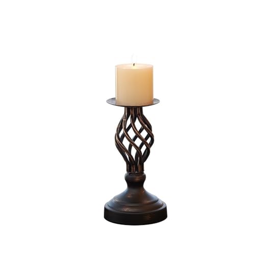 Kerzenleuchter Vintage Kerzenständer Ornamente Candlelight Dinner Tisch Kerzenhalter for Hochzeit, Kirche, Halloween Kerzenhalter(Klein) von HLHLOP777