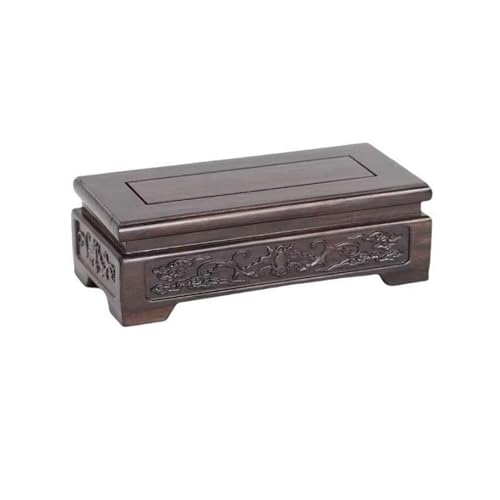 Pflanzständer Miniatur Ebenholz Carving Sockel Figuren Vase Blumentopf Woode Sortierung Tisch Pflanzenständer(Mittel) von HLHLOP777