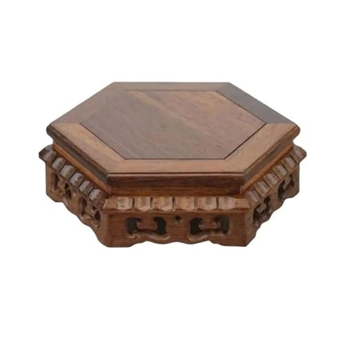 Pflanzständer Miniatur Holz Basen Kaffee Tee Sockel Vase Bonsai Sortierung Rack-Home Dekoration Pflanzenständer(Klein) von HLHLOP777