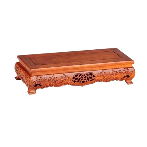 Pflanzständer Premium Holz Kaffee Tee-Sets Sockel Vase Bonsai Pflanze Rechteck Display Dekoration Regal Pflanzenständer(Klein) von HLHLOP777