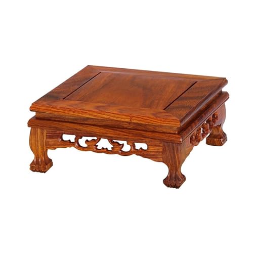 Pflanzständer Quadratische Holz Teekanne Vase Basis Bonsai Aquarium Ornament Halterung Pflanzenständer(Groß) von HLHLOP777