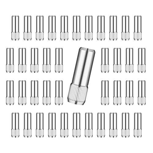 HLIWS Zylinderstifte,bodenträger 6mm,vernickelt Regalhalterungen,48 Stück,20*6mm,Silber,für Schränke, Bücherregale, Bücherregale und andere Regale von HLIWS