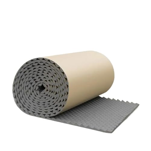 Dämmmatte 200/100 X50cm Selbstklebende Akustikschaumplatte Studioschaum Schalldichte Wandplatte Autohaube Schallschutzpad Für Studio Auto(Beige 200x50cm) von HLJNLVBN