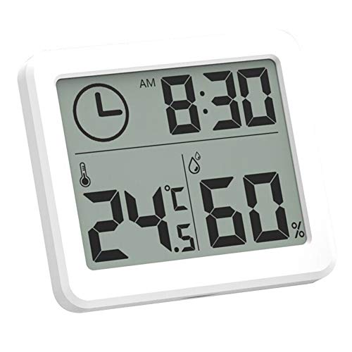 Digital Innen Thermometer Hygrometer, 3 In 1 Temperatur Und Luftfeuchtigkeitsmesser, Hohen Genauigkeit Mini Hydrometer Feuchtigkeit, Für Babyraum, Wohnzimmer, Büro Raumluftüerwachtung (1 Stücke) von HLJS