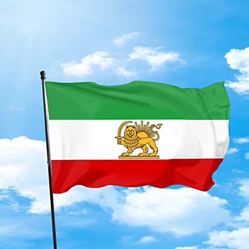 Flagge Iran Royal mit Löwe 60x90cm ALT Iranische Royal Löwe Fahne Ehemalige Persien, lichtbeständig, doppelt genäht, Digitaldruck, lebendige Farbe, mit Messingösen für Garten Innen Außenbereich… von HLJS