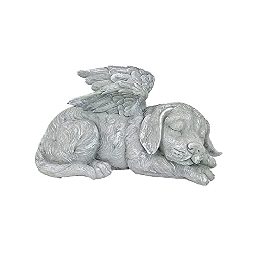 Hund Katze Engel Figur Tierstatue Mit EngelsflüGeln Memorial Stone Harz Grabschmuck FüR Hunde Katzen Innen AußEn Dekoration Engel (Hund) von HLJS