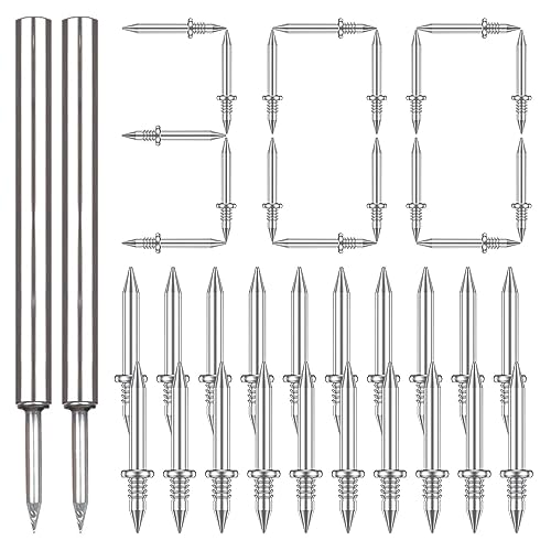 Nahtloser Nagel mit Doppelkopf Sockelfaden Nagel für Sockelleisten ohne Spuren Unsichtbare Sicherheitsschrauben mit 2 einem Nagelspezifischen Hülsenwerkzeug (300 Stücke) von HLJS