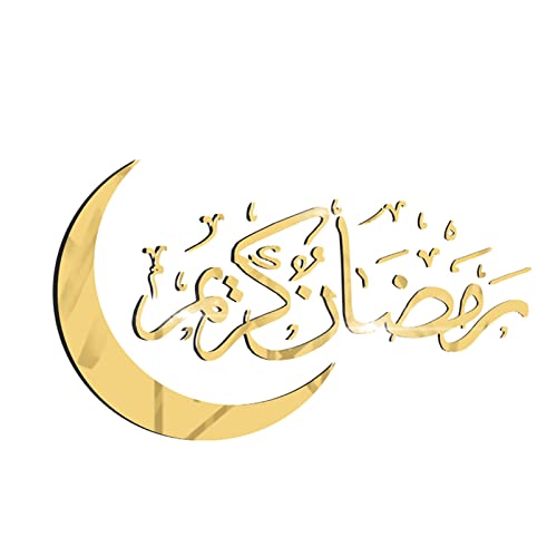 Ramadan Sticker Deko,Ramadan Aufkleber,Eid Mubarak Ramadan Spiegel Aufkleber Dekor,Ramadan Kareem Sticker,Ramadan Dekorationen für Zuhause Stickers,Crystal Wall Stickers Ramadan Dekorationen für Wand von HLJS