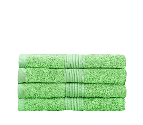 HLKauf NatureMark 4 TLG. FROTTIER Handtuch-Set |4X Handtücher 50 x 100 cm | Diverse Farbsets | + GRATIS Block (Farbe: Apfelgrün, Größe: 4 TLG. Frottier-Set) von HLKauf