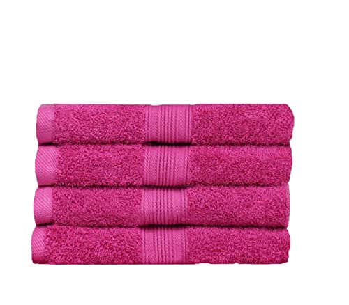 HLKauf NatureMark 4 TLG. FROTTIER Handtuch-Set |4X Handtücher 50 x 100 cm | Diverse Farbsets | + GRATIS Block (Farbe: Pink, Größe: 4 TLG. Frottier-Set) von HLKauf