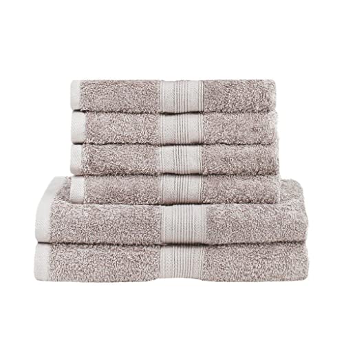 HLKauf NatureMark 6 TLG. |2X Duschtücher 70 x 140 cm & 4X Handtücher 50 x 100 cm | Diverse Farbsets | + GRATIS Block (Farbe: Sand, Größe: 6 TLG. Frottier-Set) von HLKauf