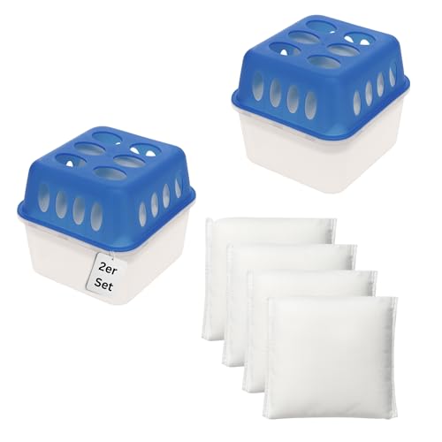 Luftentfeuchter ohne Strom Entfeuchter Box Wiederverwendbar Nachfüllbar Granulat für Bad Keller Wohnmobil mit 400g Nachfüllpacks & HLKauf-Block (2er Luftentfeuchter, 4er Nachfüllpacks & HLKauf-Block) Luftentfeuchter ohne Strom Entfeuchter Box Wiederverwendbar Nachfüllbar Granulat für Bad Keller Wohnmobil mit 400g Nachfüllpacks & HLKauf-Block (2er Luftentfeuchter, 4er Nachfüllpacks & HLKauf-Block) von HLKauf