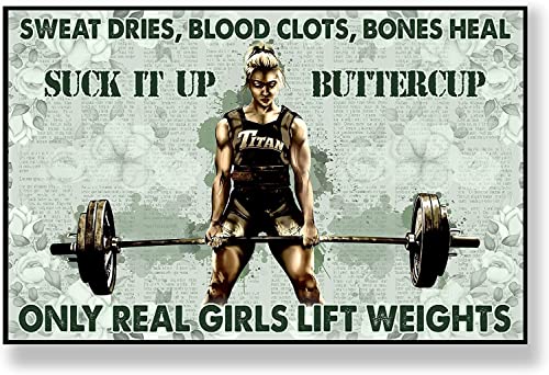 Gewichtheben Mädchen Starkes Mädchen Power Gym Blechschilder Home Kitchen Wall Decor Bauernhausschild Hofdekoration Schild 20,3 x 30,5 cm Gewichtheben Mädchen Starkes Mädchen Power Gym Blechschilder Home Kitchen Wall Decor Bauernhausschild Hofdekoration Schild 20,3 x 30,5 cm von HLLHCKGH